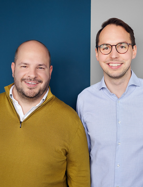 Zwei Mitglieder des UserUp-Teams im Gespräch